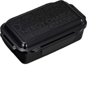 非公開: OSK 弁当箱 ランチボックス エナジーチャージ 500ml ブラック [仕切付/4点ロック/盛付けがつぶれにくい] 日本製 食洗機対応